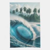 Tropisch strand Ocean Wave Crescendo Theedoek (Verticaal)