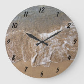 Tropisch strand Ocean Zee Sandy Beach Photo Gift Grote Klok (Voorkant)
