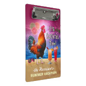 Tropisch strand of kruising | Funny Rooster Mini Klembord (Schuin)