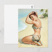 Tropisch strand omhoog briefkaart (Voorkant / Achterkant)