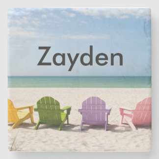 Tropisch strand Onderzetter Gepersonaliseerd