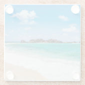 Tropisch strand Onderzetter van Turks en Caicos (Achterkant)