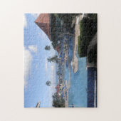 Tropisch strand op de Bahama's. Legpuzzel (Verticaal)