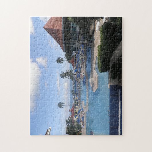 Tropisch strand op de Bahama's. Legpuzzel (Verticaal)