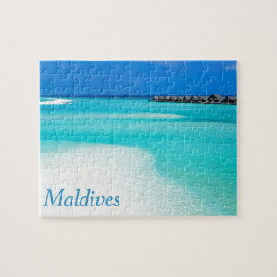 Tropisch strand op de Malediven Legpuzzel