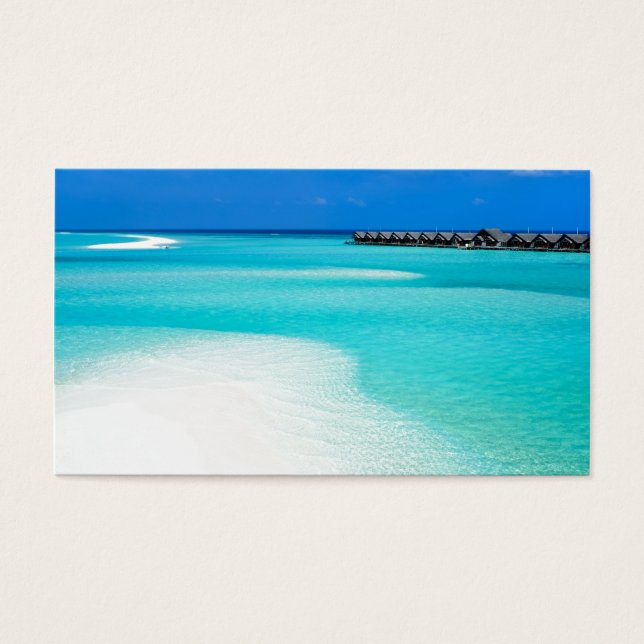 Tropisch strand op de Malediven Visitekaartjes (Voorkant)