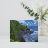 Tropisch strand op het eiland Maui Hawaiian Briefkaart (Staand voorkant)