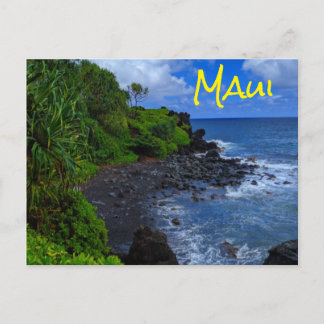 Tropisch strand op het eiland Maui Hawaiian Briefkaart