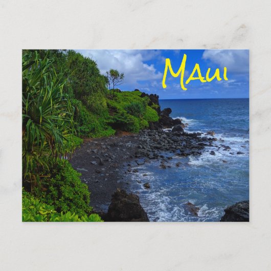 Tropisch strand op het eiland Maui Hawaiian Briefkaart (Voorkant)
