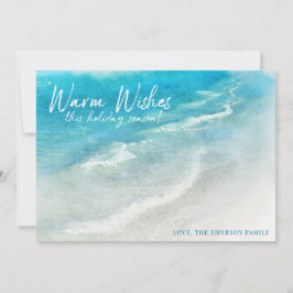 TROPISCH STRAND OP HOLIDAY | Kerstmis of Hanukkah Feestdagenkaart