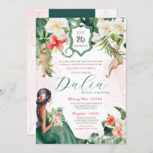 Tropisch strand op Quinceanera Birthday