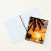 Tropisch strand op zonsondergang notitieboek (Binnen)
