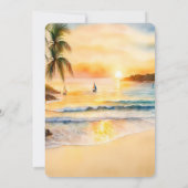 Tropisch Strand Opslagtemplate Afdrukbaar Kaart (Achterkant)