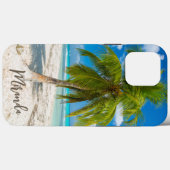 Tropisch strand palboom gepersonaliseerd Case-Mate iPhone case (Achterkant (horizontaal))