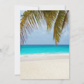 Tropisch strand, palm, Flamingo Quinceañera Kaart (Achterkant)