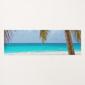 Tropisch strand, palm-gepersonaliseerd yogamat (Achterkant (horizontaal))