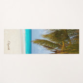 Tropisch strand, palm-gepersonaliseerd yogamat (Voorkant (horizontaal))
