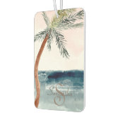 Tropisch strand palm-monogram luchtverfrisser (Links)