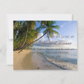 Tropisch Strand, Palm Oefendiner Kaart (Voorkant)