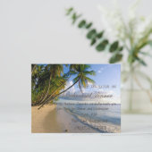 Tropisch Strand, Palm Oefendiner Kaart (Staand voorkant)