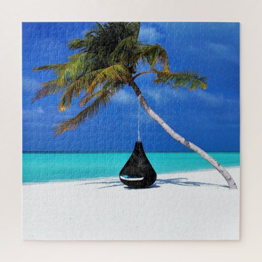 Tropisch strand palm Relax Legpuzzel (Verticaal)