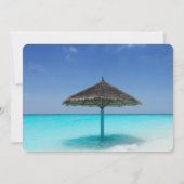 Tropisch strand, palm, relaxerende rustpartij kaart (Achterkant)