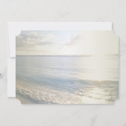 Tropisch strand, palm RSVP Kaart (Achterkant)