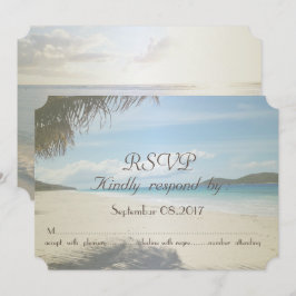 Tropisch strand,Palm  RSVP Kaart