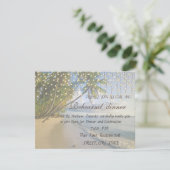 Tropisch strand, palm, String Lights Rehearsal Din Kaart (Staand voorkant)