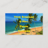 Tropisch strand palm Tree Breeze Visitekaartje (Voorkant)
