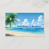 Tropisch strand Palm Tree Coastal Design Visitekaartje (Voorkant)