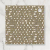 Tropisch strand palm Tree Sketch Bleek Gold Weddin Bedankjes Labels (Achterkant)