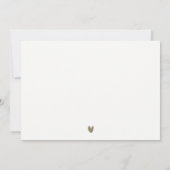 Tropisch strand palm Tree Sketch Bleek Gold Weddin Notitiekaartje (Achterkant)