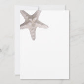 Tropisch strand Palm Tree Starfish Modern Save The Date (Achterkant)