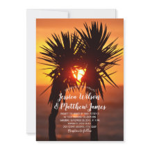 Tropisch strand palm Tree Sunset Weddenschap