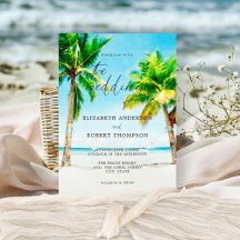 Tropisch strand Palm Tree Wedding Destination