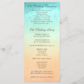 Tropisch strand Palm Tree Wedding Programma Programmakaart (Achterkant)