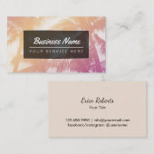 Tropisch strand palm Trees Beauty Salon Visitekaartje (Voorkant / Achterkant)