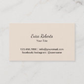 Tropisch strand palm Trees Beauty Salon Visitekaartje (Achterkant)