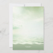 Tropisch strand palm Trees na bruiloft Kaart (Achterkant)