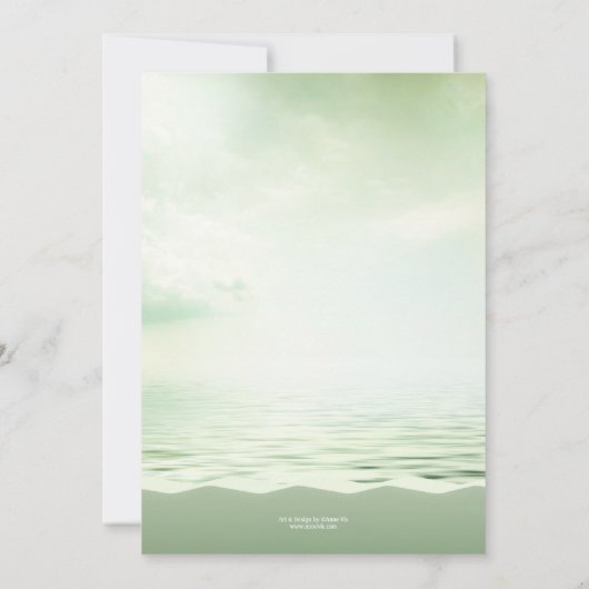 Tropisch strand palm Trees na bruiloft Kaart (Achterkant)