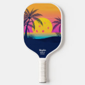 Tropisch strand palm Trees Pickleball Sun Custom Paddle (Voorkant)
