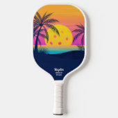Tropisch strand palm Trees Pickleball Sun Custom Pickleball Paddle (Achterkant)
