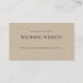 Tropisch strand palm Trees Rustic Wedding Website Visitekaartje (Achterkant)