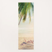 Tropisch strand, palm, zand, zeeshells - gepersona yogamat (Voorkant)