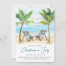 Tropisch strand palmbomen Kerstmis in juli