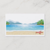 Tropisch strand palmbomen Ocean Zee Custom Visitekaartje (Achterkant)