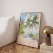 Tropisch strand Palmbomen Poster Print