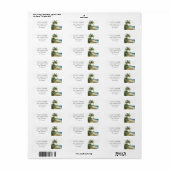 Tropisch strand palmbomen retouradres etiket (Full Sheet)