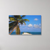 Tropisch strand palmboom canvas afdruk (Voorkant)